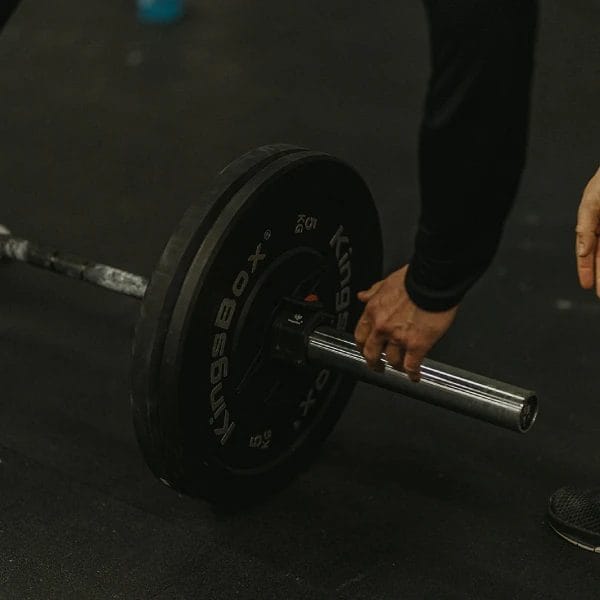 Man and barbell